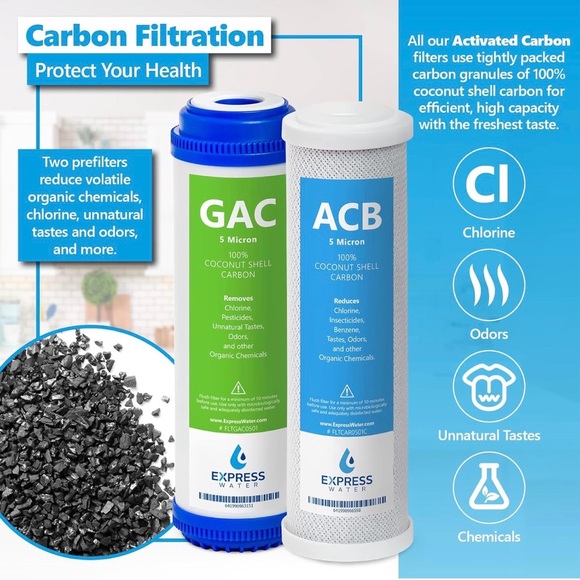 Express Water 3 Filters with Carbon (GAC, ACB) and Sediment (SED) - Picture 3 of 4
